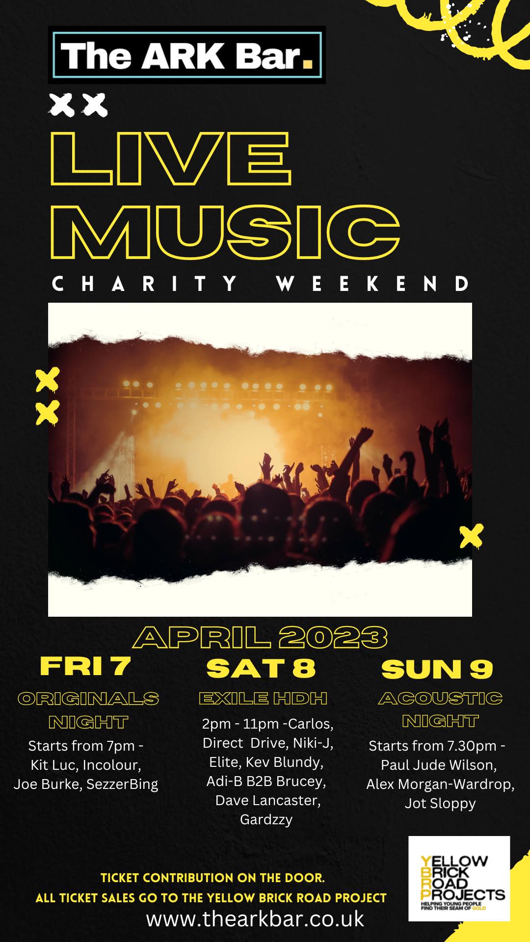 The ARK Bar Live Music Charity Weekend - FRIDAY: ORIGINALS NIGHT