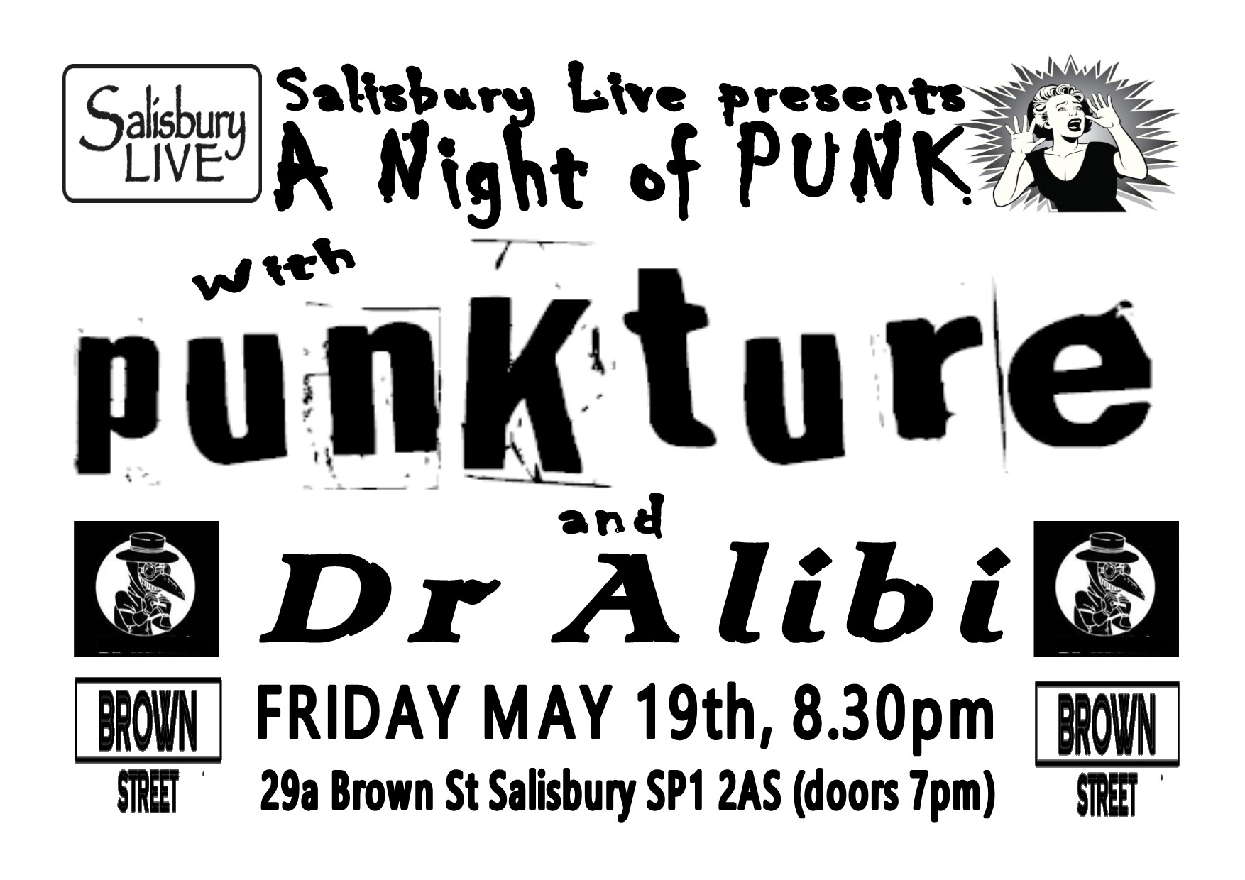 Salisbury Live: A night of punk with PunKture + Dr Alibi