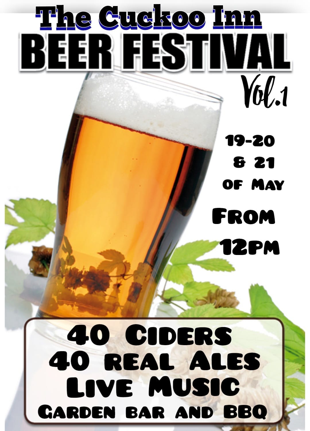 Beer and Cider Festival with LIVE MUSIC from Ria Osborne, The Snake Oil, The Underdogs and Dead Man Fingers