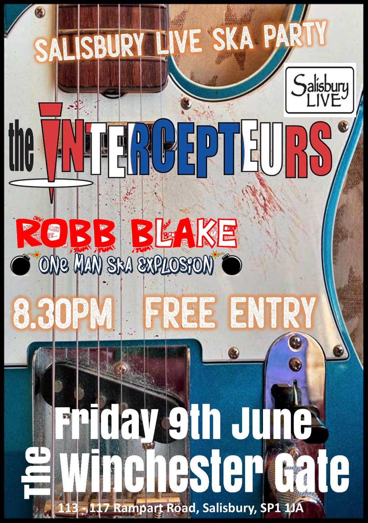 Salisbury Live Ska Party with The Intercepteurs + Robb Blake