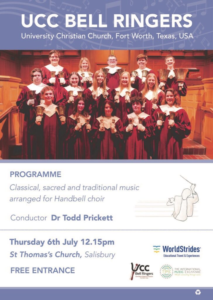 LUNCHTIME CONCERT: Performed by the Handbell Choir from University Christian Church, Fort Worth, Texas, directed by Todd Prickett.