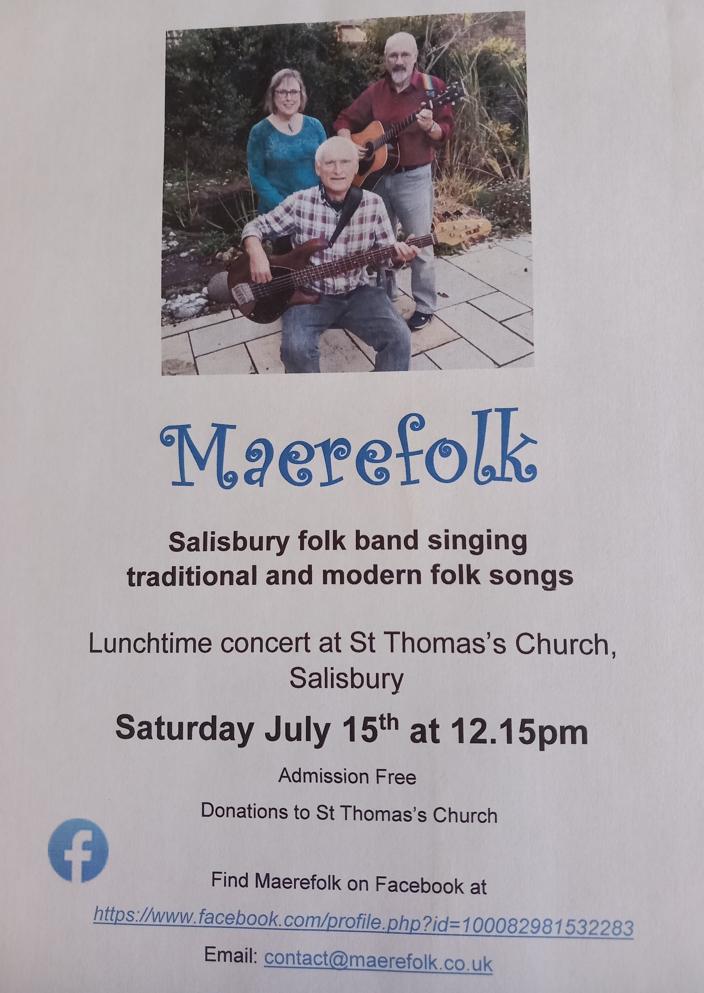 LUNCHTIME CONCERT - Maerefolk Folk Band