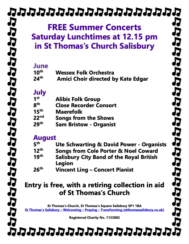 LUNCHTIME CONCERT – Salisbury City Band of The Royal British Legion LUNCHTIME CONCERT – Salisbury City Band of The Royal British Legion