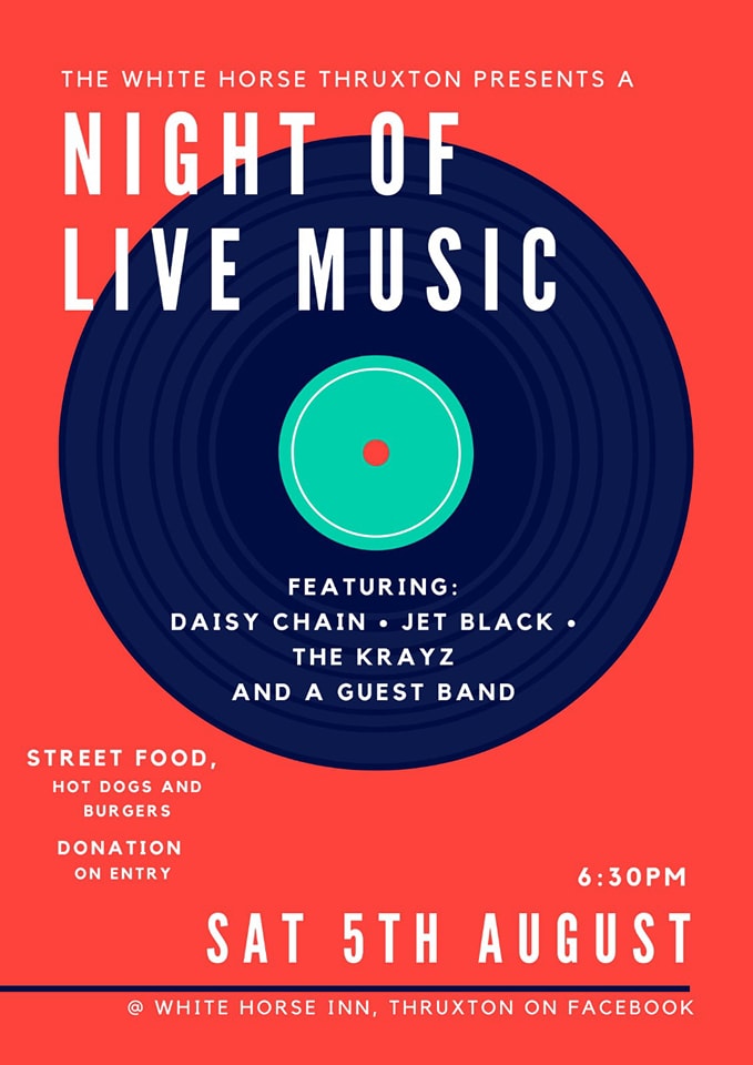 Live music: Daisy Chain + JetBack + The Krayz + Guest band
