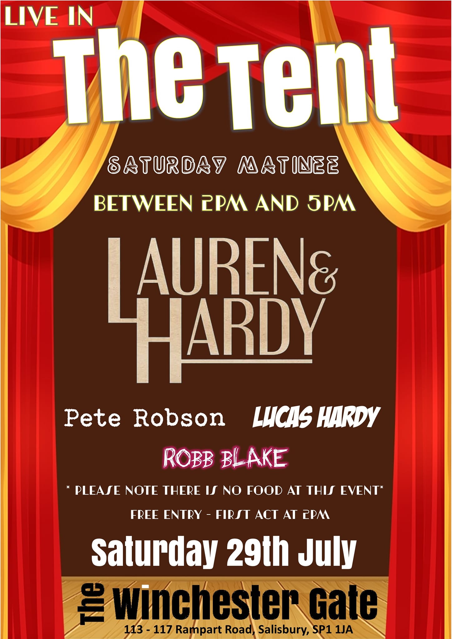 Live in the Tent: LAUREN & HARDY + Pete Robson + Lucas Hardy + Robb Blake