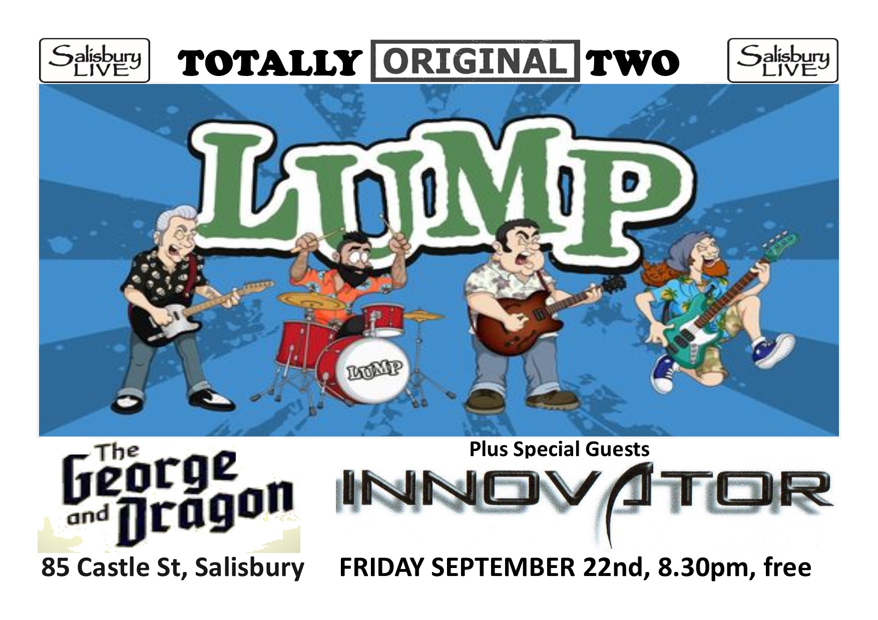 Salisbury Live presents Totally Original Two: LUMP + Innovator