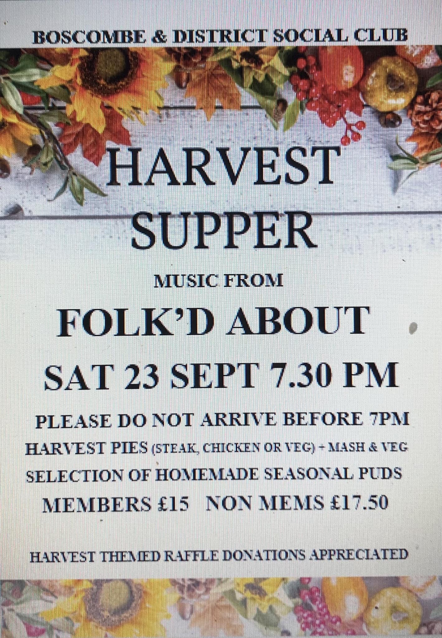 Harvest Support with music from Folk'd About
