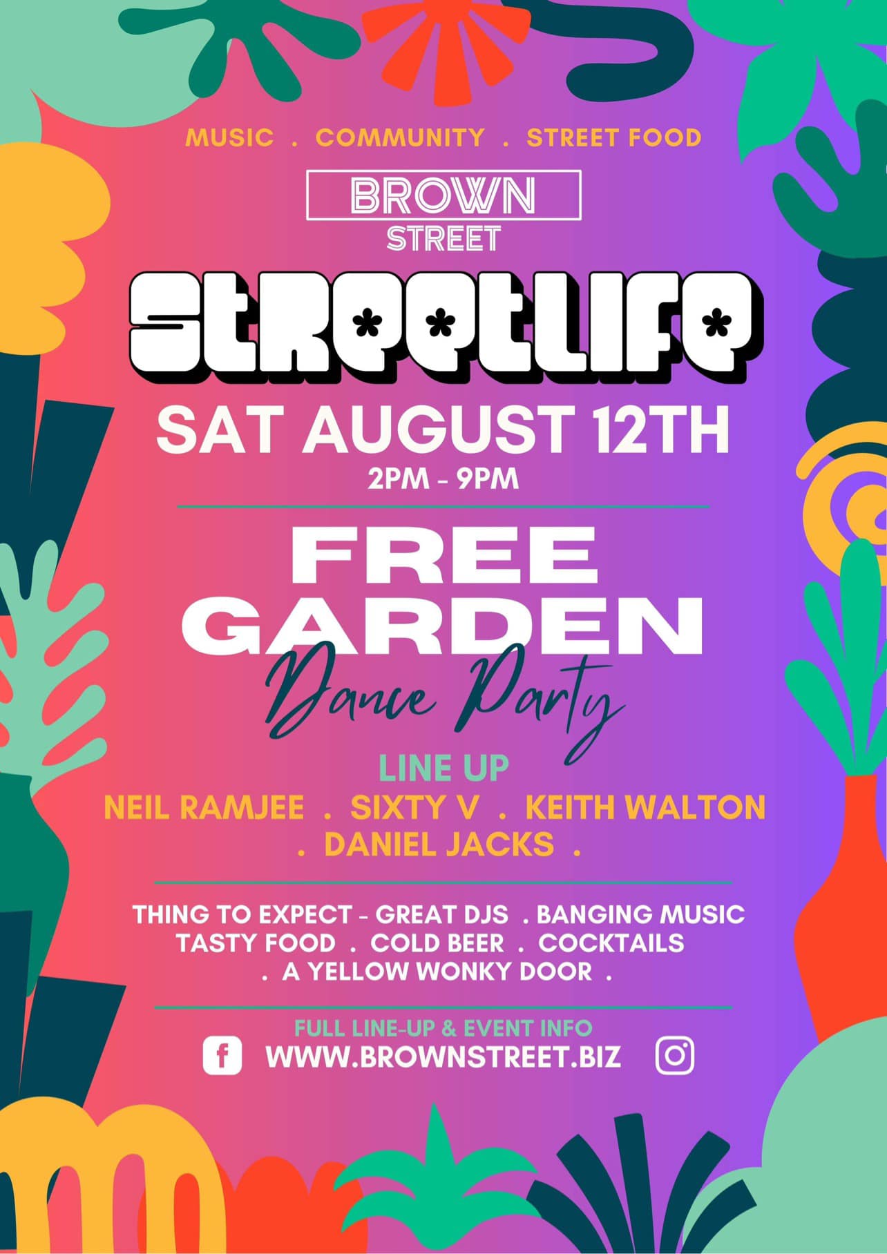 🍹🪩STREETLIFE🪩🍹 - Free Garden Dance Party