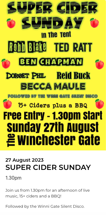 Super Cider Sunday in the tent with Robb Blake + Ted Matt + Ben Chapman + Dorset Phil + Reid Buck + Becca Maule