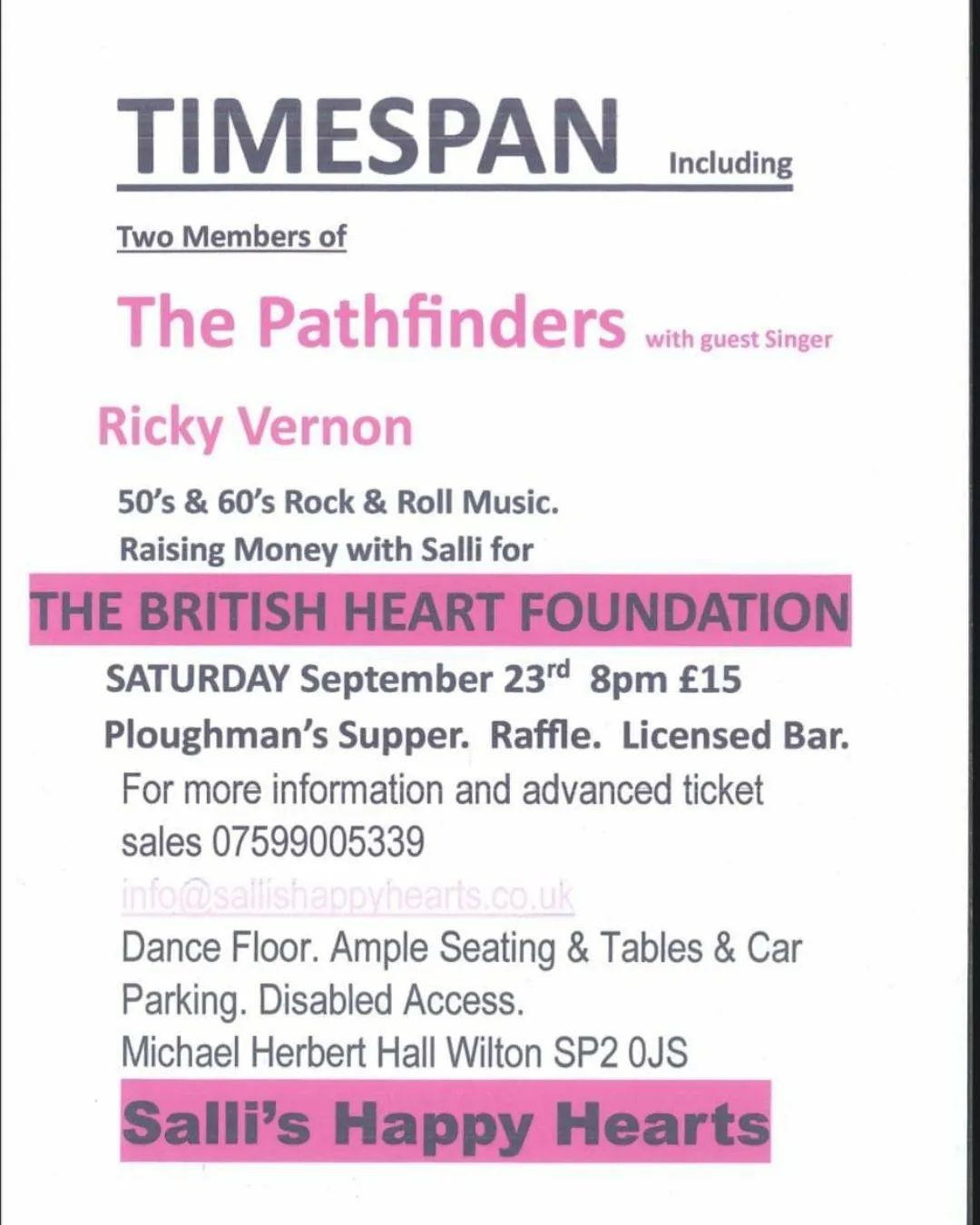 British Heart Foundation Fundraiser: TIMESPAN with Ricky Vernon