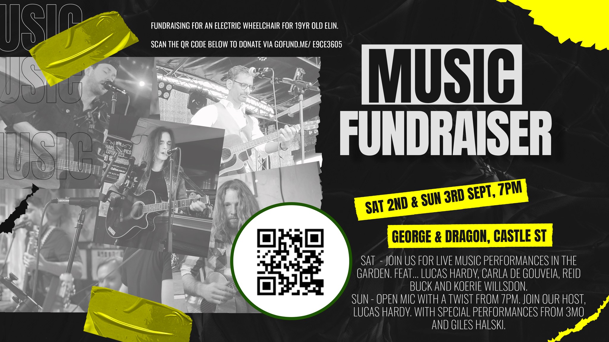 Fundraiser: Reid Buck + Lucas Hardy + Koerie WIllsdon + Carla De Gouveia