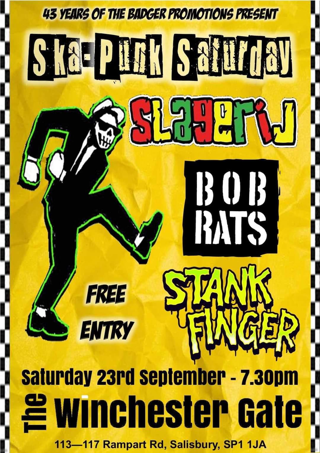 Ska Punk Party: Slagerij + BOB RATS + Stank Finger