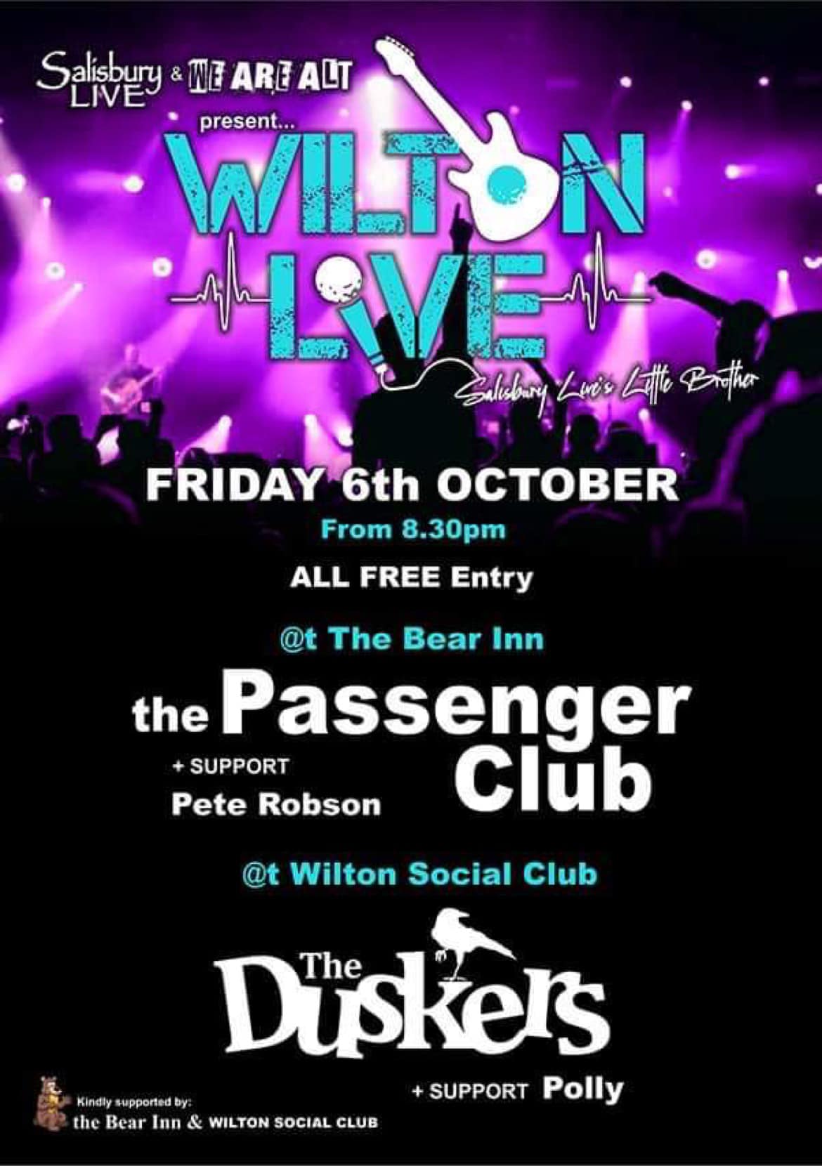 Salisbury Live + We Are Alt present WILTON LIVE: the Passenger Club + Pete Robson