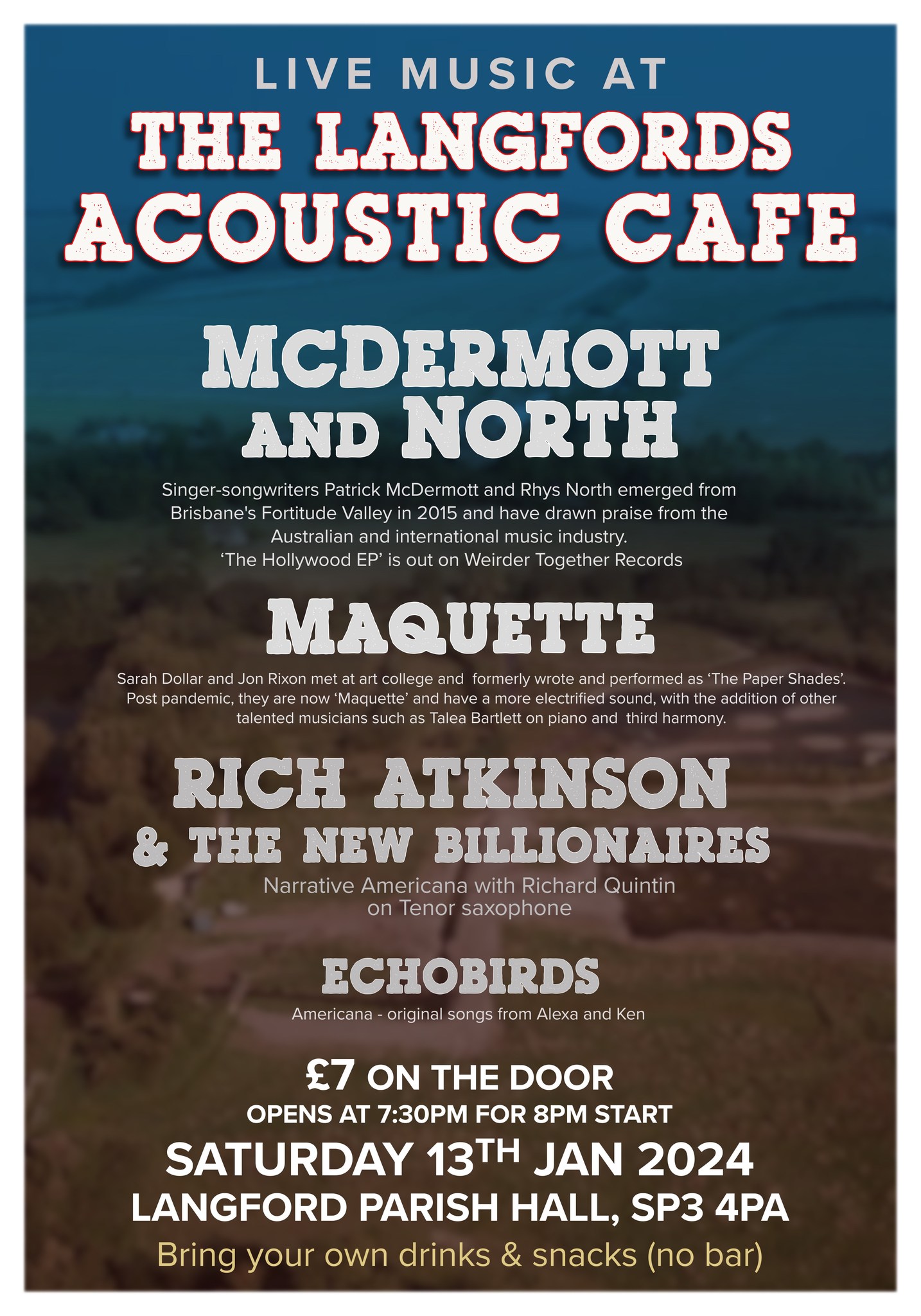 Langfords Acoustic Cafe: McDermott and North + Maquette + Rich Atkinson and the New Billionaires + Echobirds