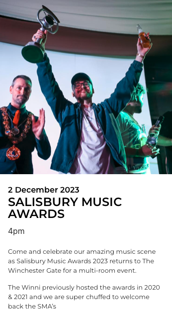 SALISBURY MUSIC AWARDS SALISBURY MUSIC AWARDS