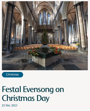 Festal Evensong on Christmas Day