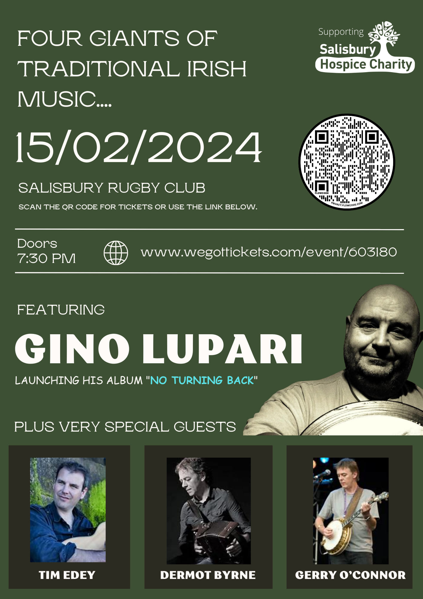 Irish Evening.. GINO LUPARI + Tim Edey + Dermot Byrne + Gerry O'Connor - SOLD OUT