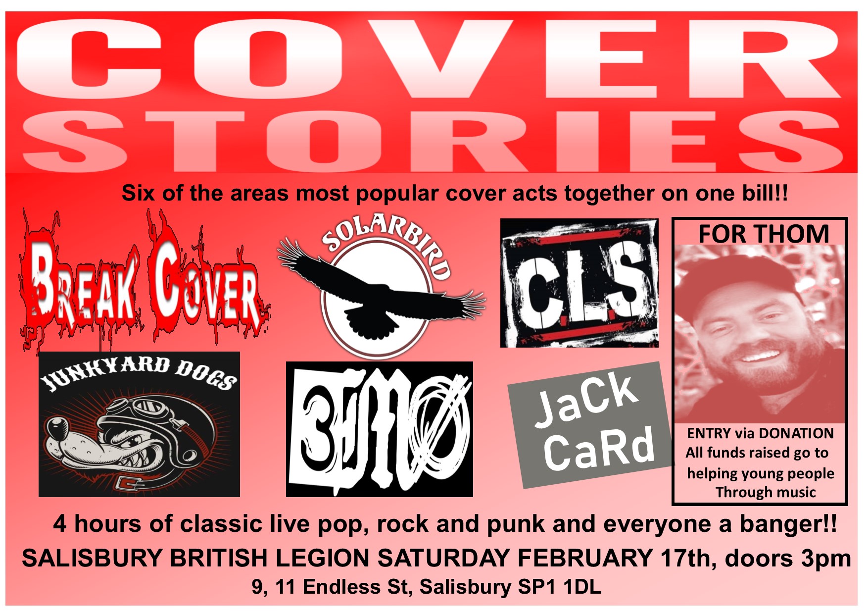 Cover Stories - Break Cover + Solarbird + Jack Card + Dr Alibi + 3MO + Junkyard Dogs