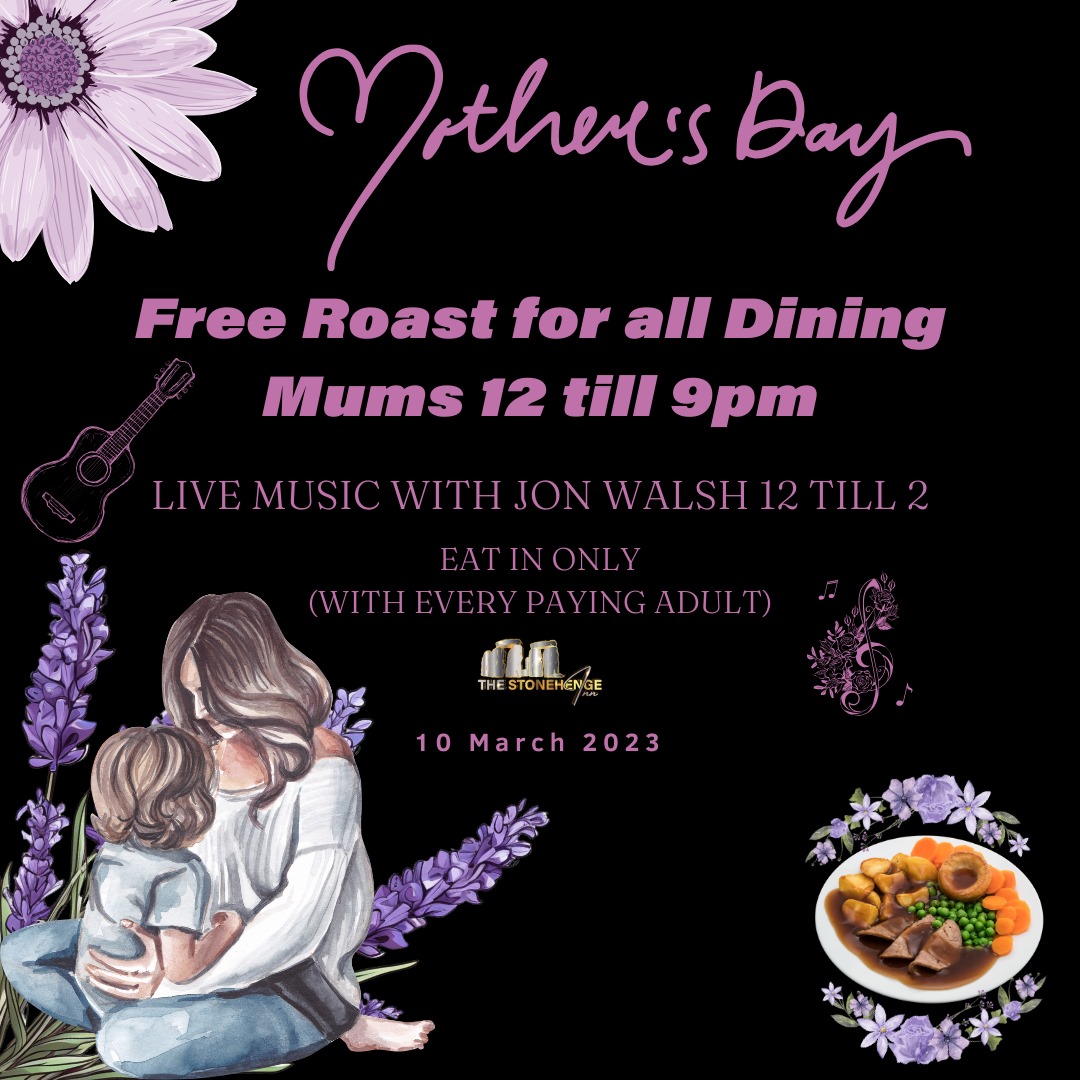 Mothers Day with live music from JON WALSH