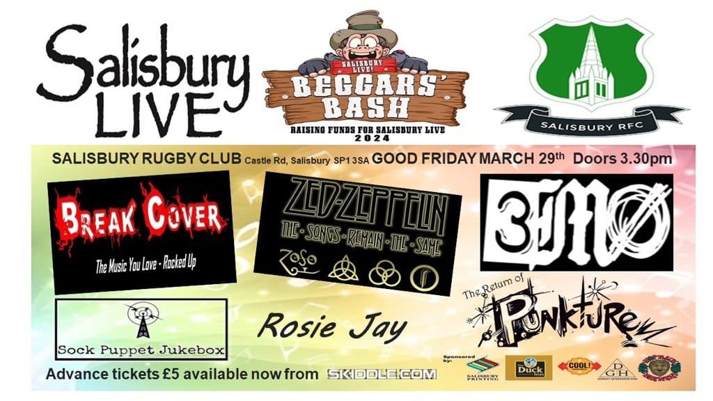Salisbury Live Beggars Bash - Break Cover + Sock Puppet Jukebox + Zed-Zeppelin + 3MO + Punkture + Rosie Jay