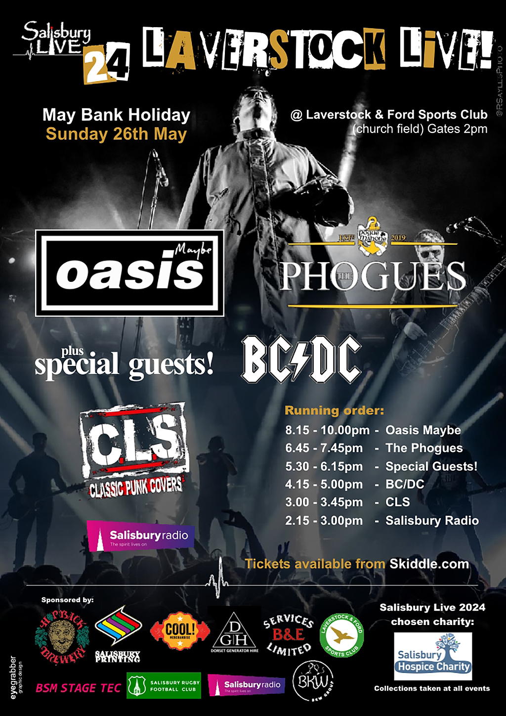 Salisbury Live 2024 - Laverstock Live! - Oasis Maybe + The Phogues + BC/DC (Break Cover does AC/DC) + CLS
