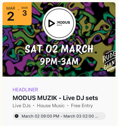 MODUS MUZIK - Live DJ sets