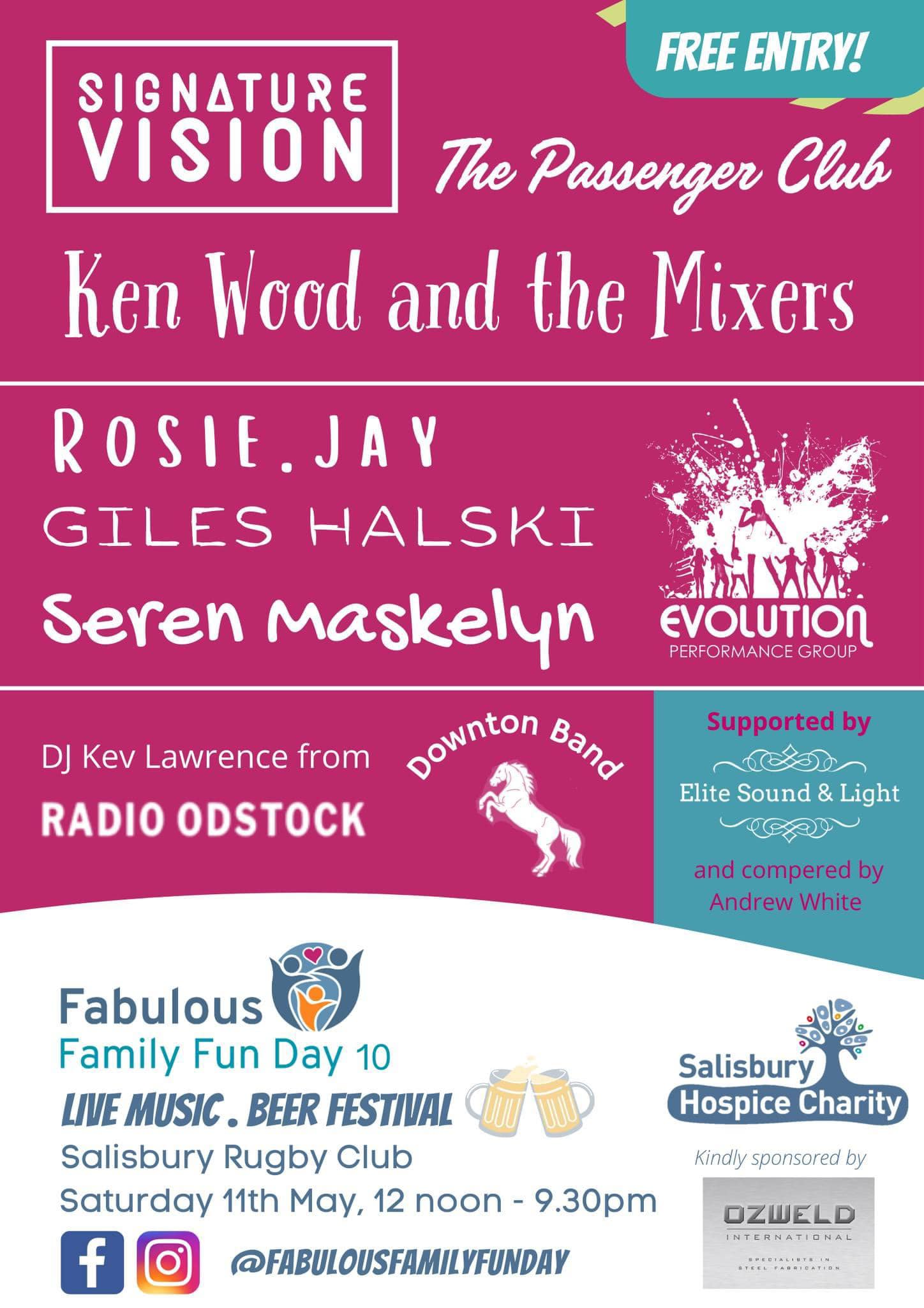 Fabulous Family Fun Day - Signature Vision + The Passenger Club + Rosie Jay + Giles Halski + Seren Maskelyn + Evolution Performance + Downton Band