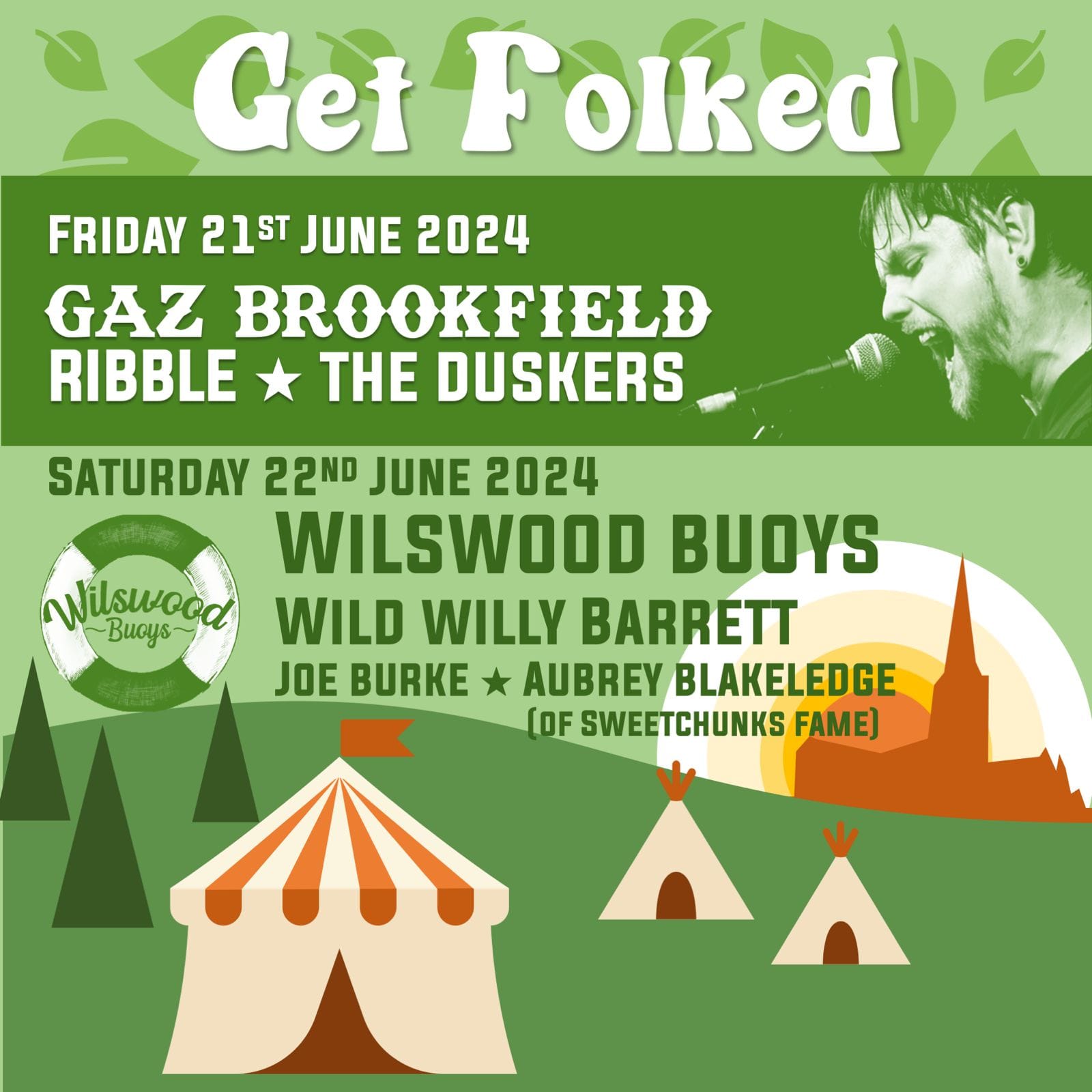 Get Folked at The Music Baa - Summer Solstice Celebration: Gaz Brookfield + Ribble + The Duskers