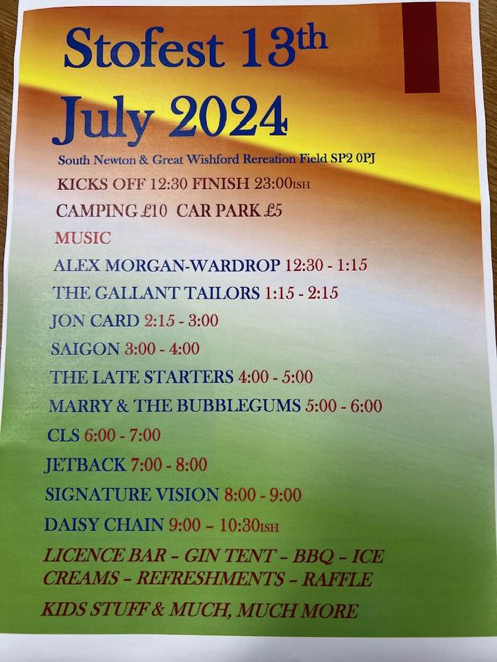 Stofest 2024: Alex Morgan-Wardrop + The Gallant Tailors + Jon Card + Saigon + The Late Starters + Mary & The Bubblegums + CLS + Jetback + Signature Vision + Daisy Chain