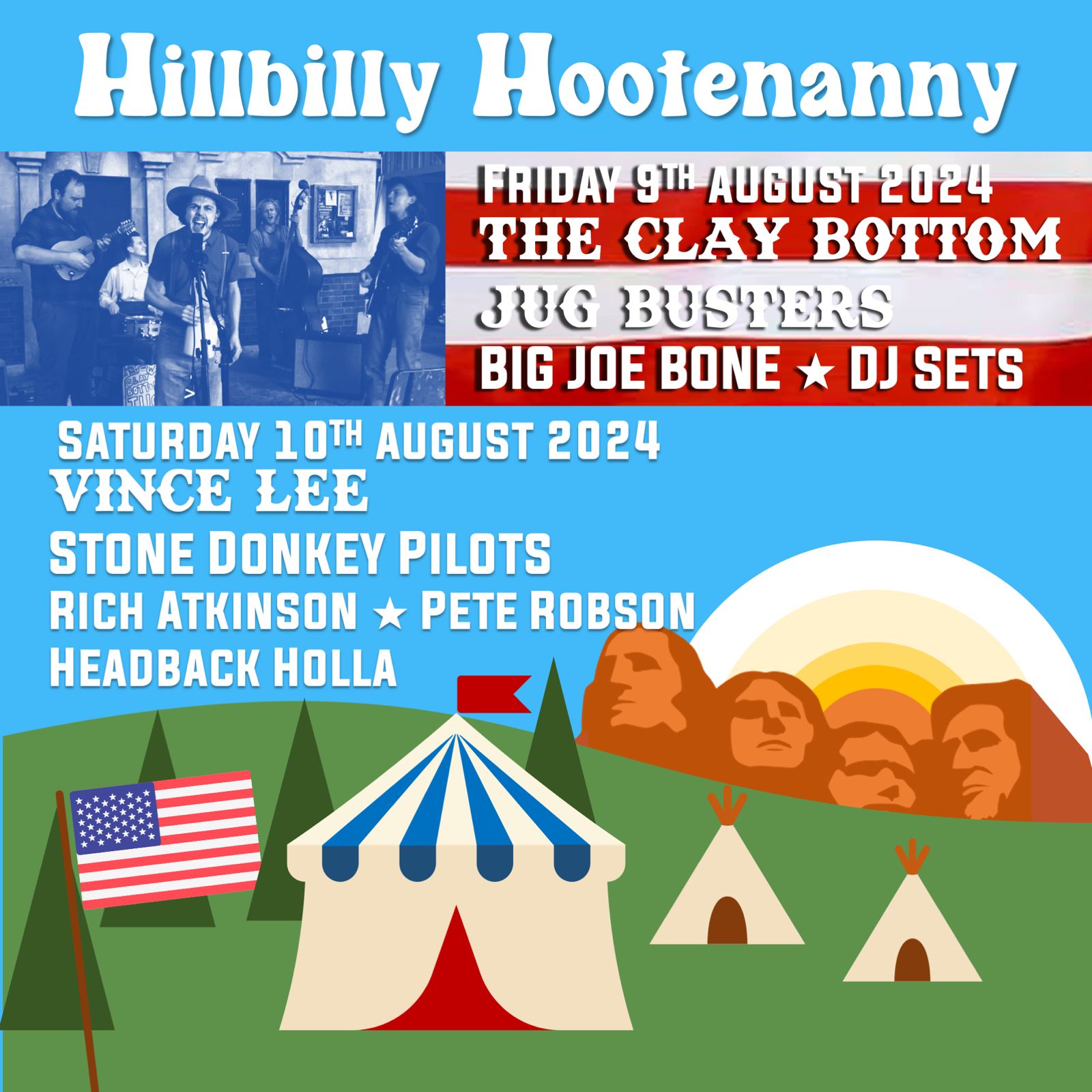 Hillbilly Hootenanny: Vince Lee & Sophie Lord + Stone Donkey Pilots + Rich Atkinson + Pete Robson + Headback Holla