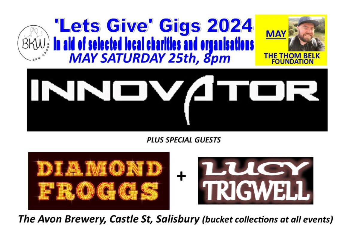 'Lets Give' Gigs 2024: Innovator + Diamond Froggs + Lucy Trigwell