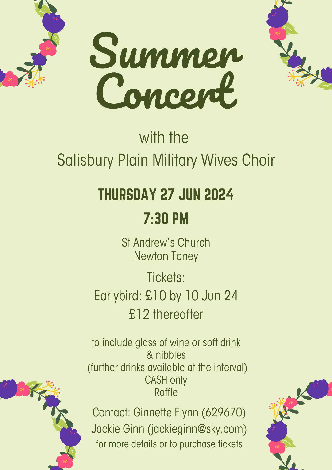 Salisbury Plain Military Wives Choir Summer Concert