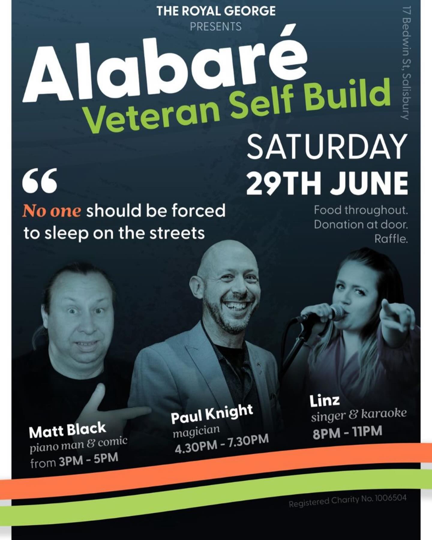 Charity event for Alabaré Veteran Self Build - Matt Black + Paul Knight + Linz