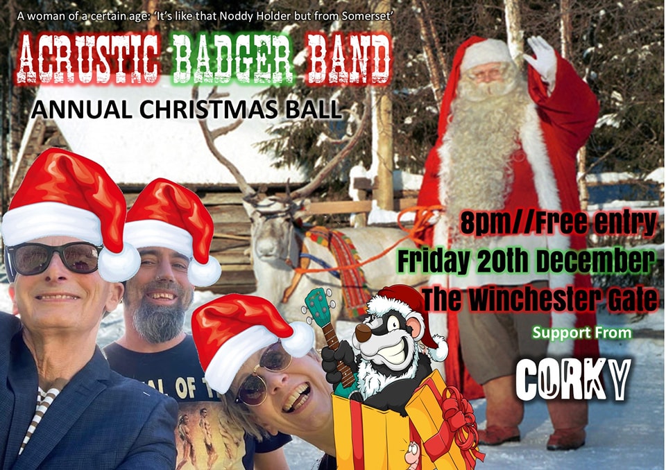 ACRUSTIC BADGER BAND CHRISTMAS BALL + Corky