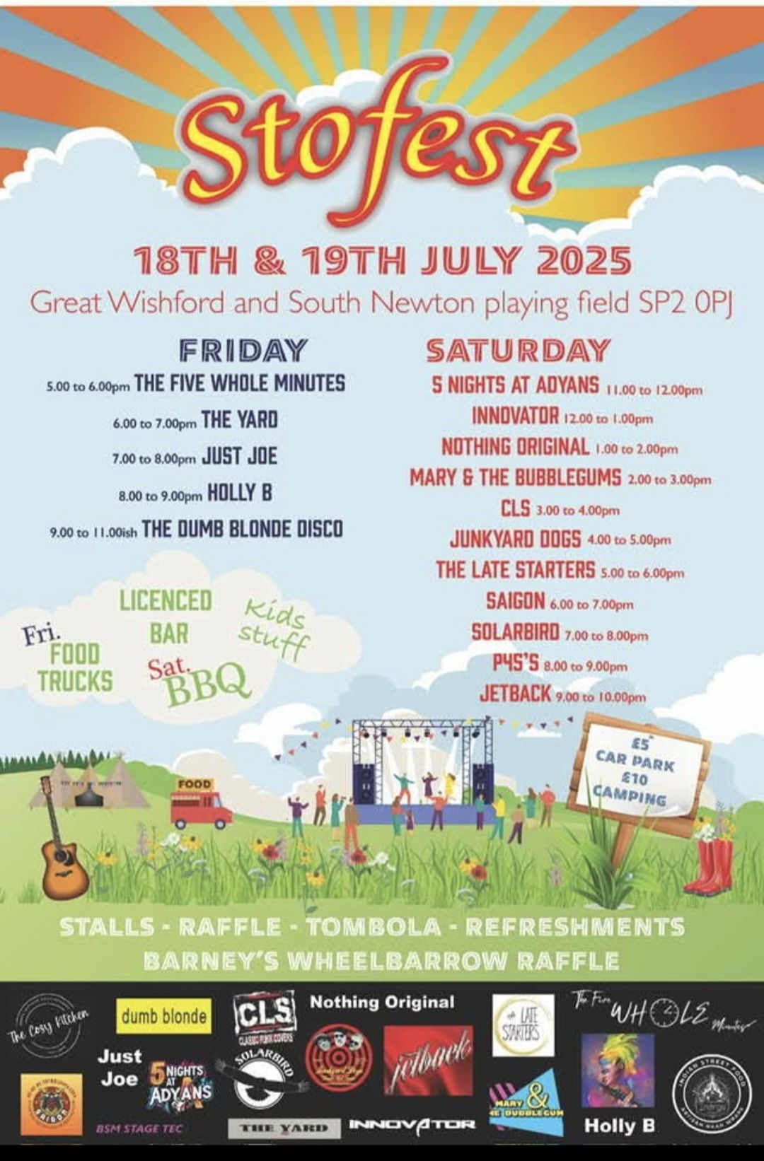 Stofest 2025: Jetback + P45s + Solarbird + Saigon + The Late Starters + Junkyard Dogs + CLS + Mary & The Bubblegums + Nothing Original + Innovator + 5 Nights At Adyans