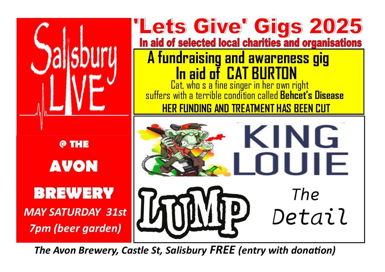Salisbury Live Lets Give Gigs 2025: King Louie + Lump + The Detail