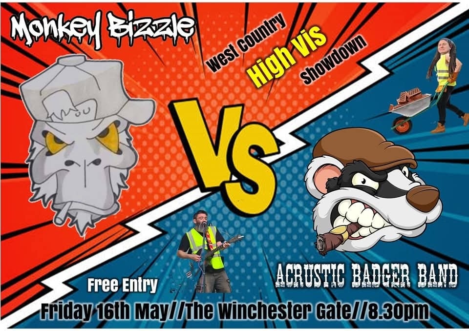 MONKEY BIZZLE VS THE ACRUSTIC BADGER BAND MONKEY BIZZLE VS THE ACRUSTIC BADGER BAND