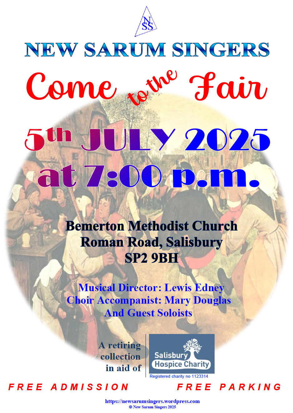 NEW SARUM SINGERS “COME TO THE FAIR” CONCERT