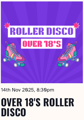 Over 18s Roller Disco