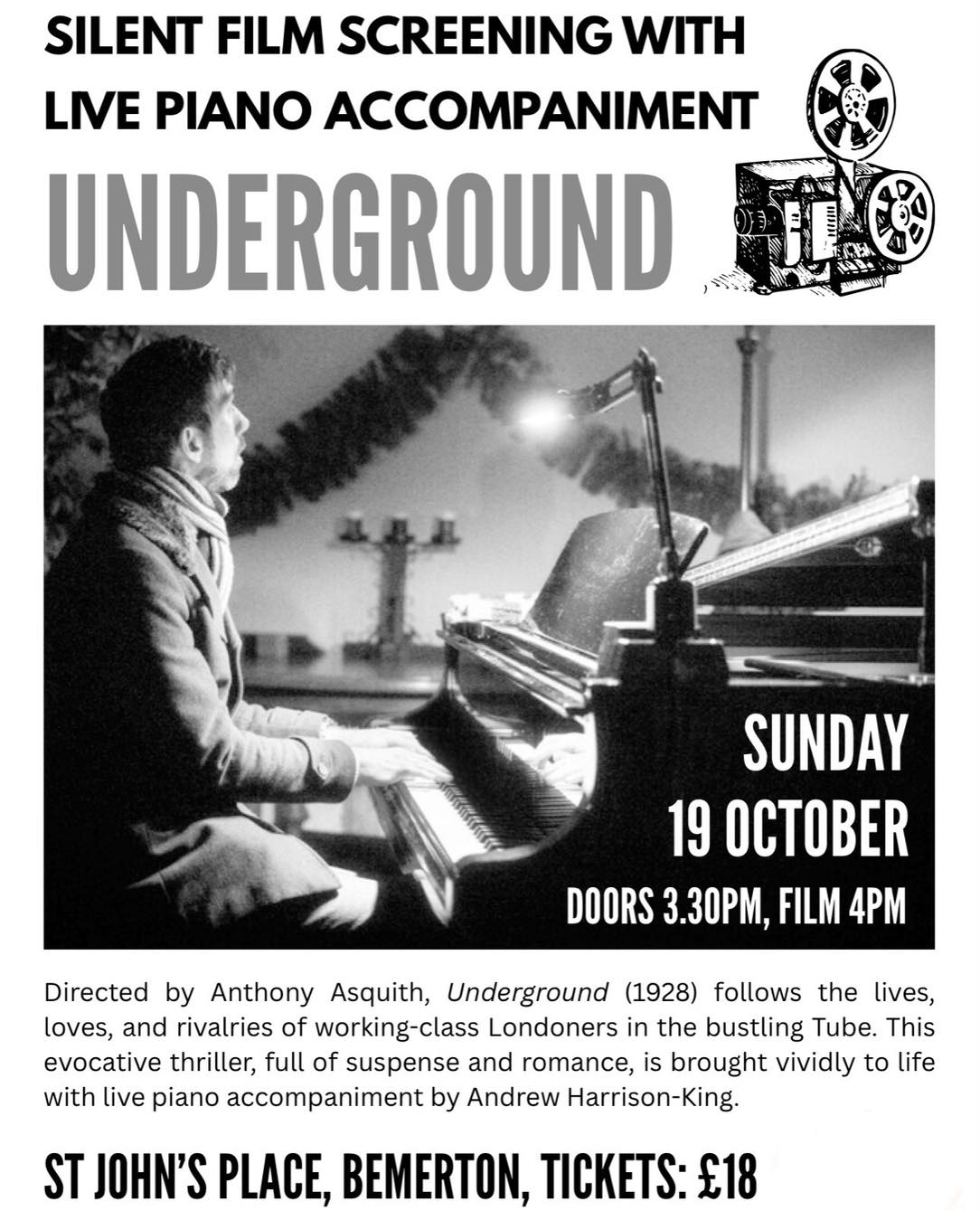 Silent Film Screening: Underground (1928)