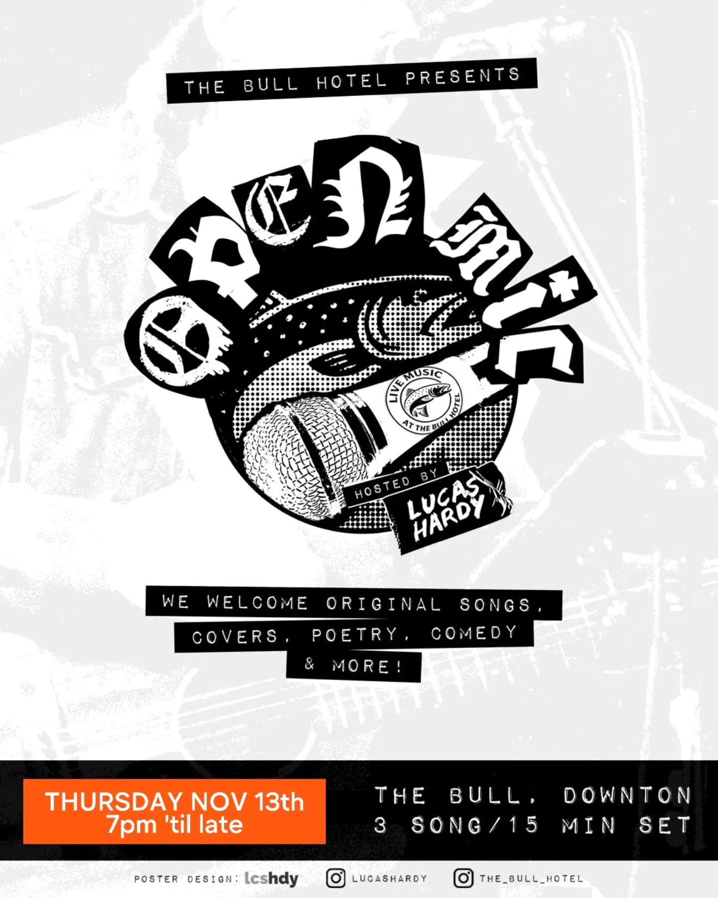 Open Mic hosted by Lucas Hardy