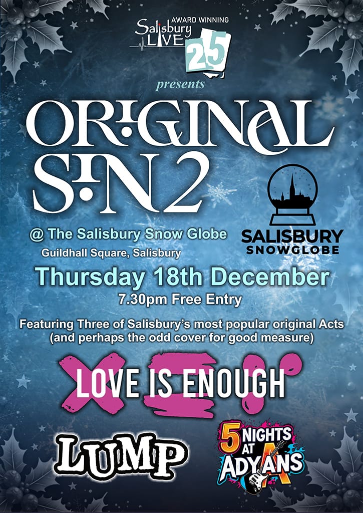 Salisbury Live Original Sin 2: Love Is Enough + LUMP + 5 Nights At Adyans