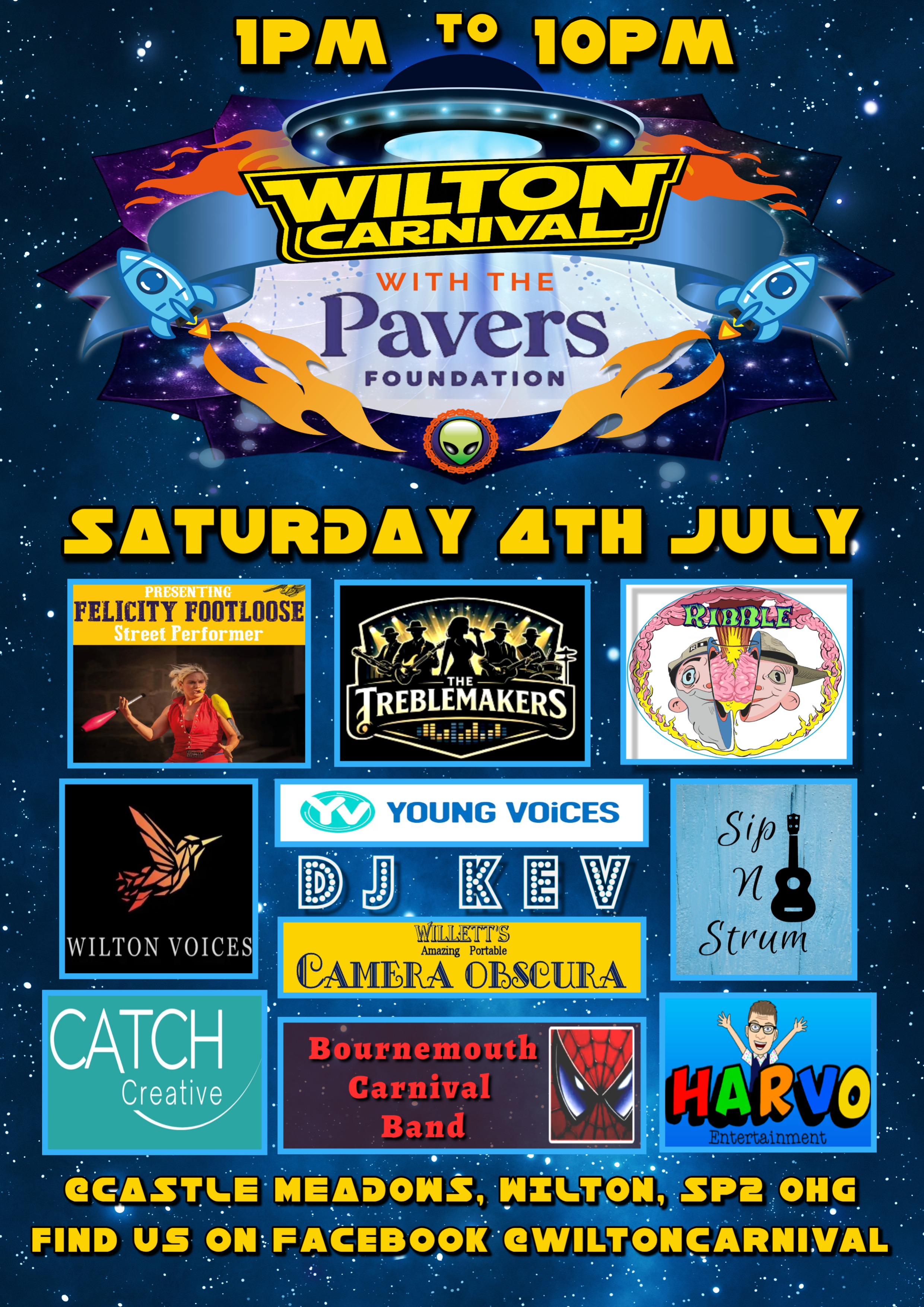 Wilton Community Carnival with THE TREBLEMAKERS + Ribble + Wilton Voices + Wilton School Young Voices + Bournemouth Carnival Band + DJ Kev Lawrence + Ukulele Sip N Strum