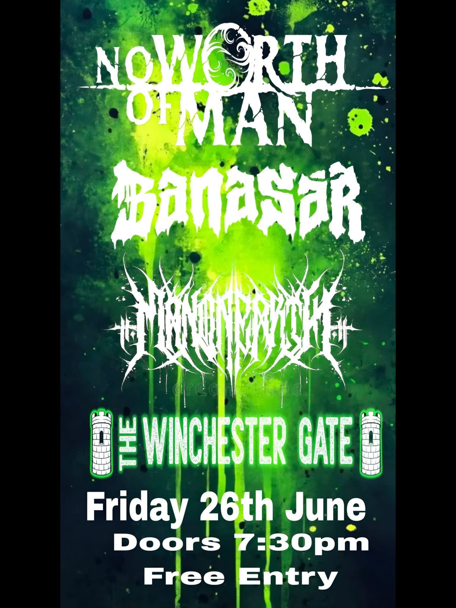 Metal night with MAN ON EARTH + No Worth Of Man + Banasár
