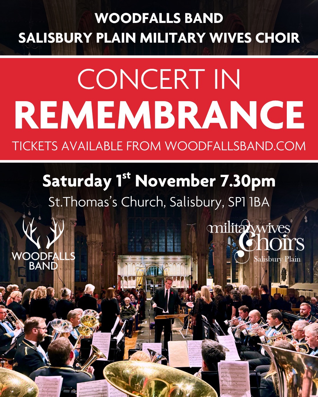 Concert In Remembrance: Woodfalls Band + Salisbury Plain Military Wives Choir