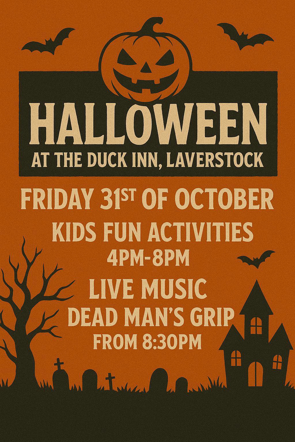 Halloween with live music from DEAD MAN'S GRIP Halloween with live music from DEAD MAN'S GRIP