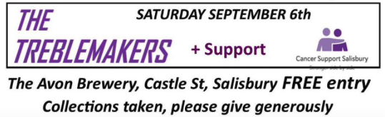 Salisbury Live 2025 'Lets Give' Gigs - The Treblemakers