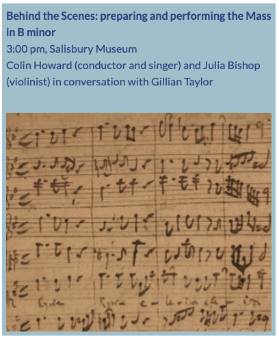 Salisbury Musick: Behind the Scenes: preparing and performing the Mass in B minor