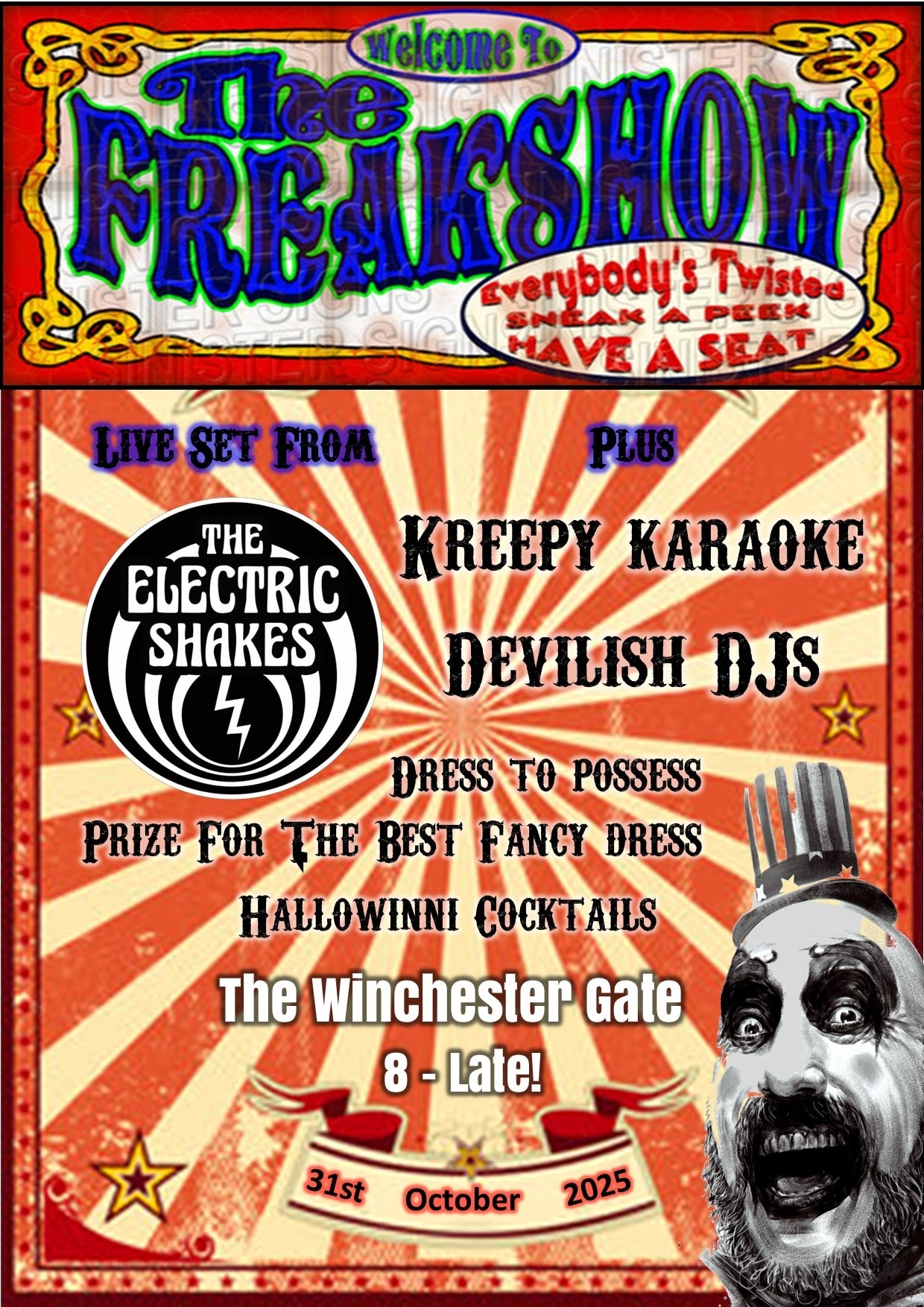 Welcome to the FREAKSHOW with a live set from The Electric Shakes Welcome to the FREAKSHOW with a live set from The Electric Shakes